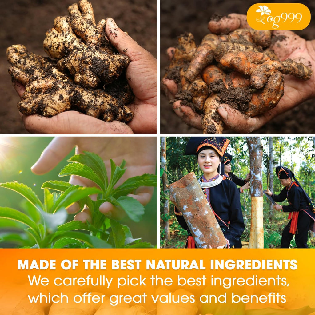 Premium Ginger, Turmeric and Cinnamon, Handmade Blend of Ginger, Turmeric, Cinnamon, Orange Peel, Black Pepper, Hawthorn Berry and Jasmine