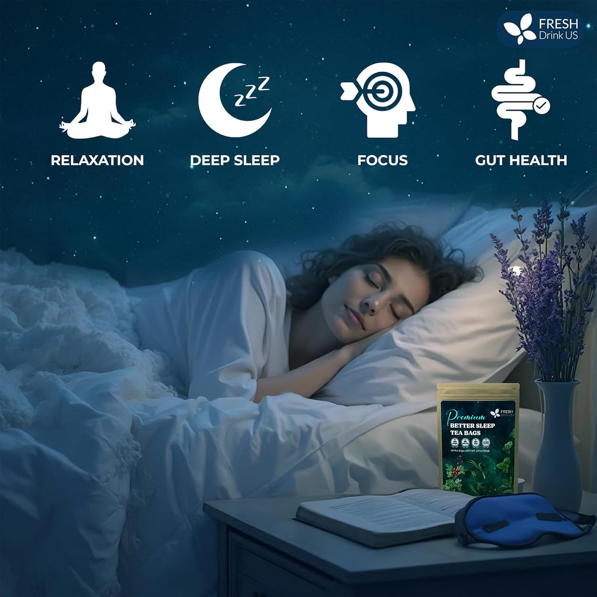 Premium Better Sleep Herbal Tea | Special Herbal Sleep Tea, Caffeine-Free Loose Leaf Blend with Spearmint Leaves, Lemongrass Leaves, and Hawthorn Berry – Naturally Refreshing and Aromatic