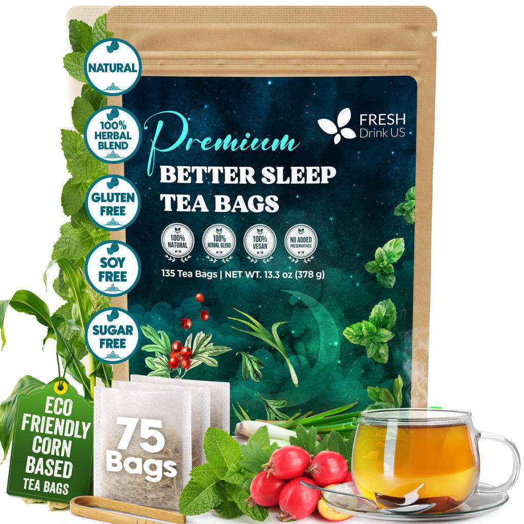 Premium Better Sleep Herbal Tea | Special Herbal Sleep Tea, Caffeine-Free Loose Leaf Blend with Spearmint Leaves, Lemongrass Leaves, and Hawthorn Berry – Naturally Refreshing and Aromatic